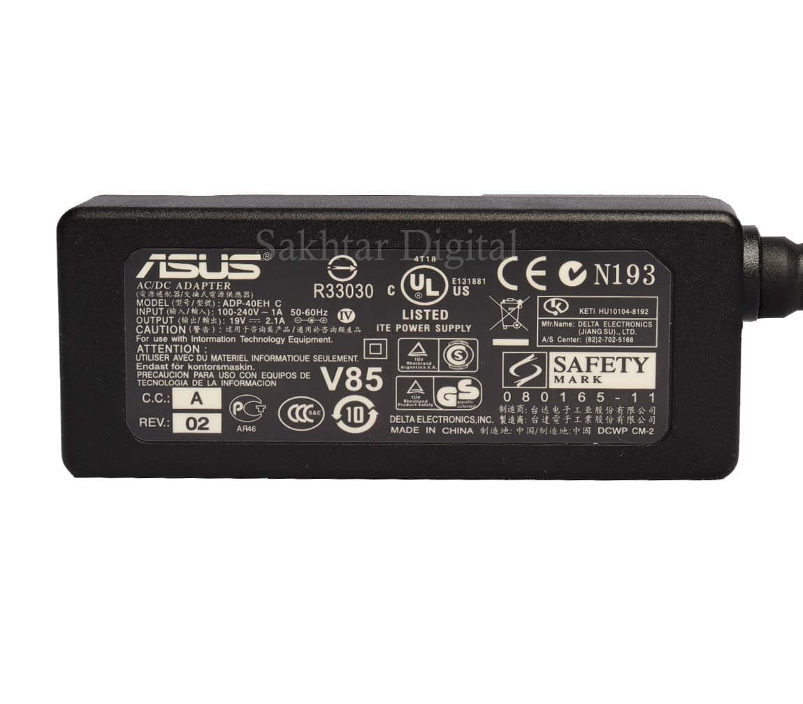 شارژر اورجینال لپ تاپ ایسوس Asus Eee PC 1005 / Eee PC 1018 — تصویر ۱۱