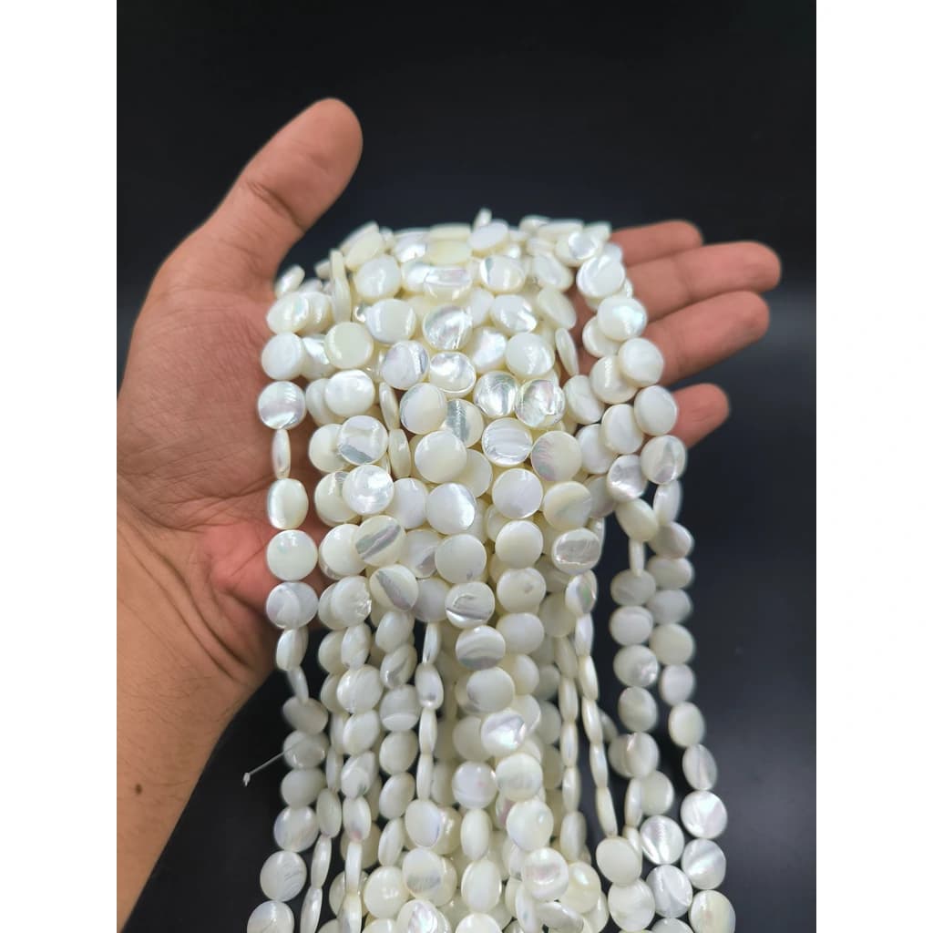 ریسه صدف سکه‌ای درجه یک سایز ۱۲ میلی‌متر کد 1829 — تصویر ۲