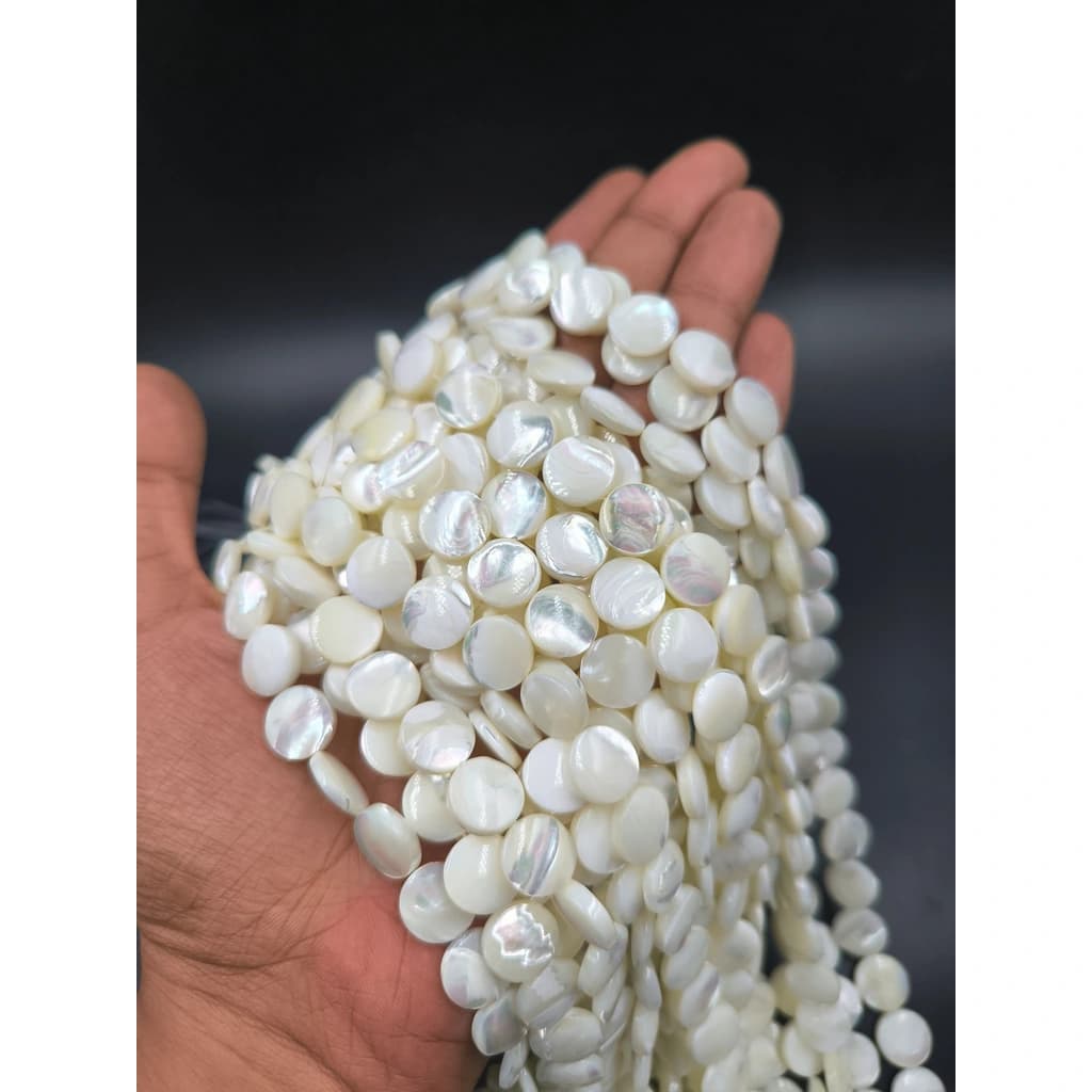 ریسه صدف سکه‌ای درجه یک سایز ۱۲ میلی‌متر کد 1829 — تصویر ۷