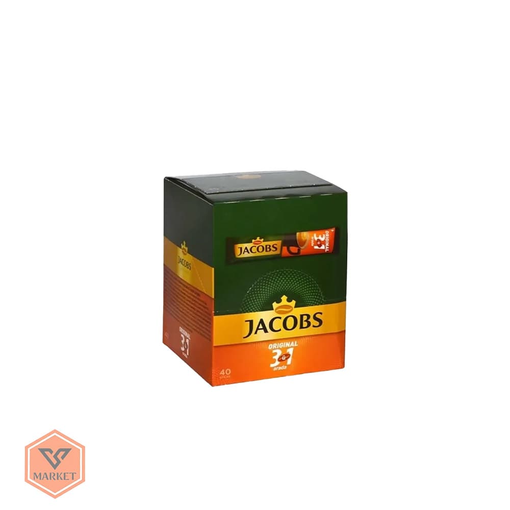 خرید پودر قهوه فوری جاکوبز ۳ در ۱ اورجینال (Jacobs 3 in 1) | بسته ۴۰ عددی ساشه‌ای | طعم کلاسیک — تصویر ۲