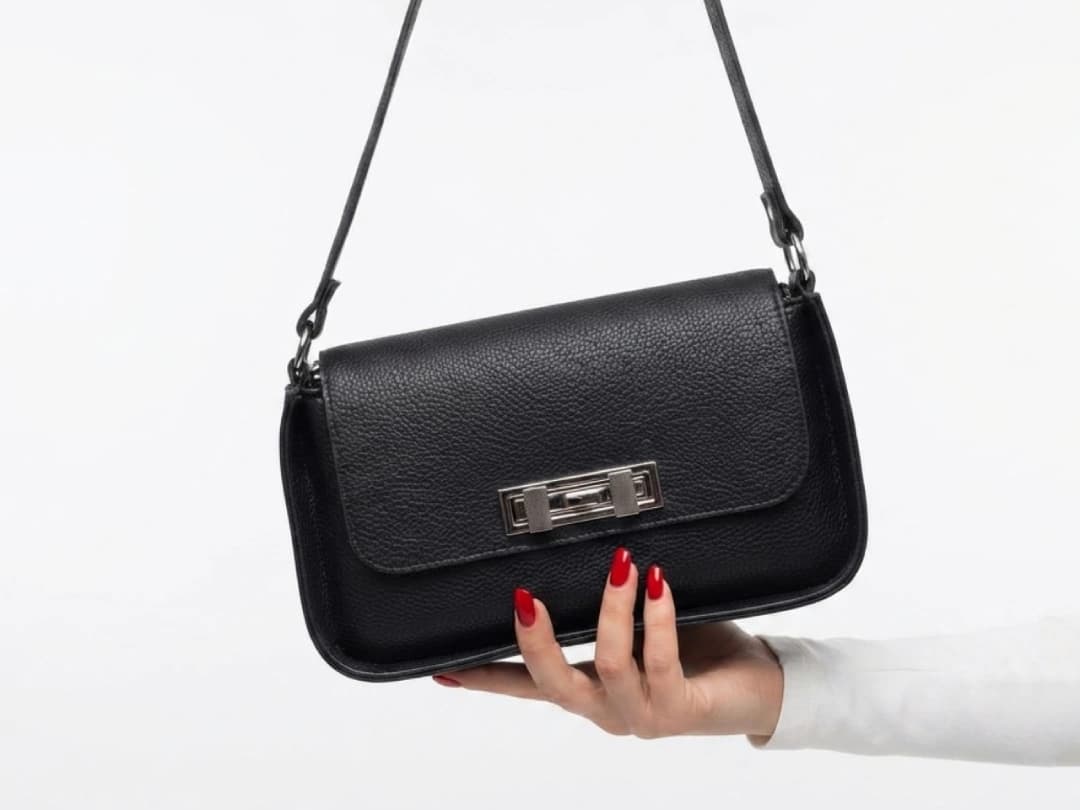 کیف زنانه کرم و مشکی هرمس | HERMES 8073 — تصویر ۲