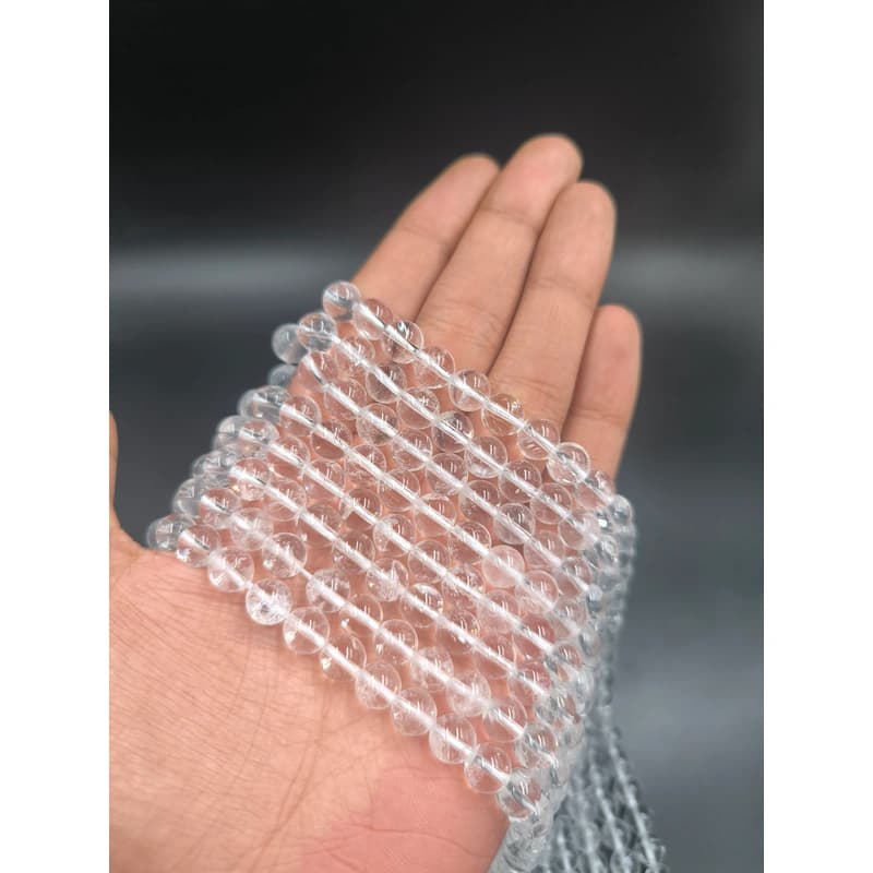 ریسه سنگ کوارتز سایز 8 کد 9328 — تصویر ۳