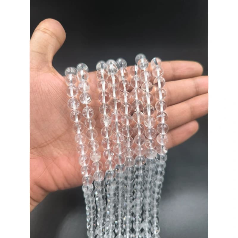 ریسه سنگ کوارتز سایز 8 کد 9328 — تصویر ۴
