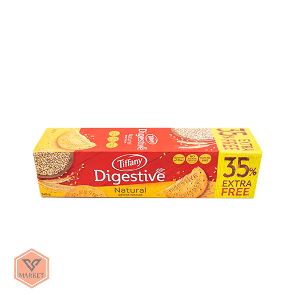 بیسکویت دایجستیو تیفانی (540 گرم) | 35% حجم بیشتر | میان‌وعده سالم و فیبردار