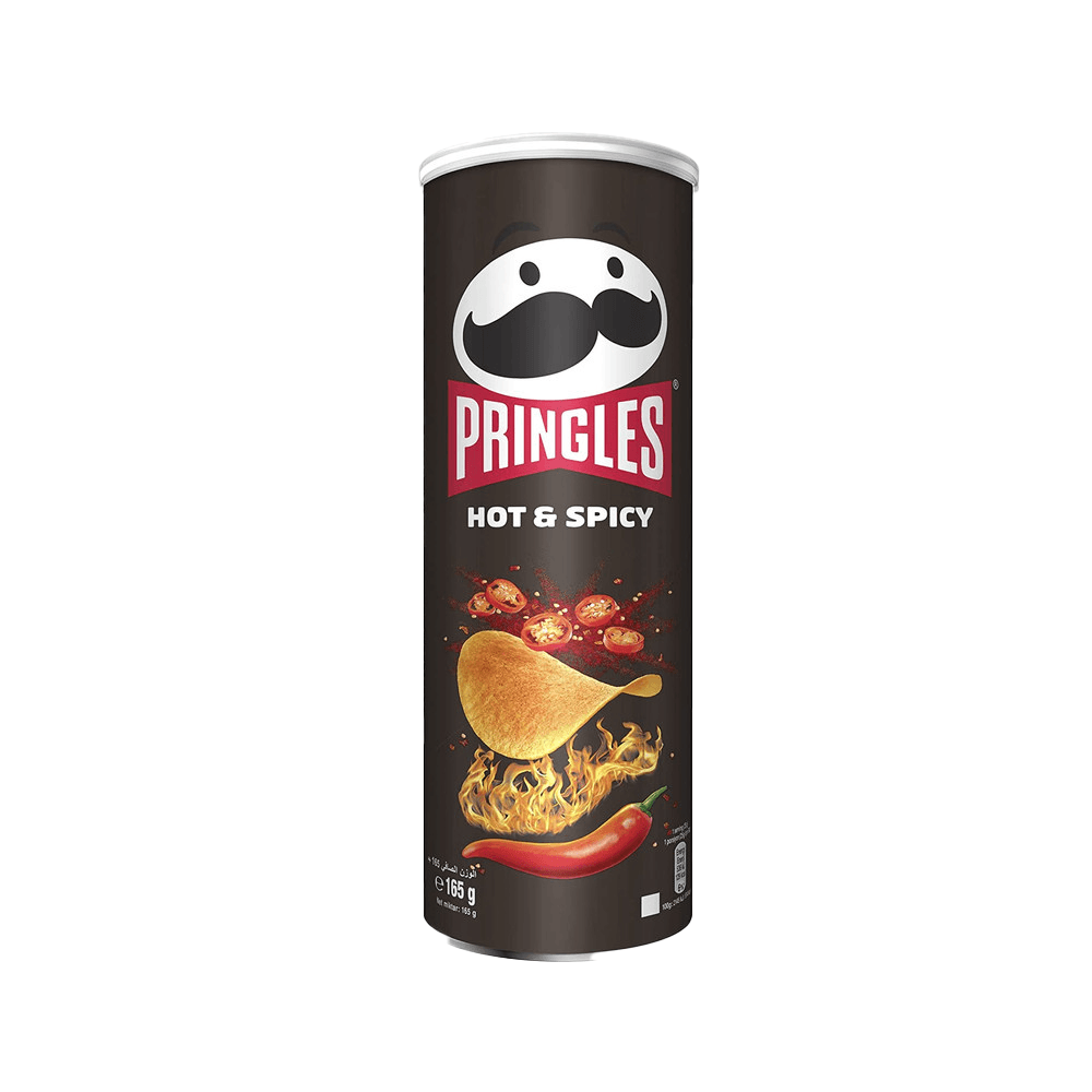 چیپس پرینگلز طعم تند و آتشین (Pringles Hot & Spicy) – وزن 165 گرم