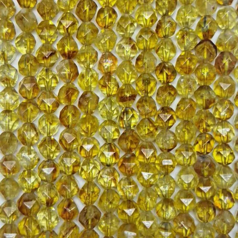 ریسه سنگ سیترین تراش استار کد 2559 — تصویر ۳