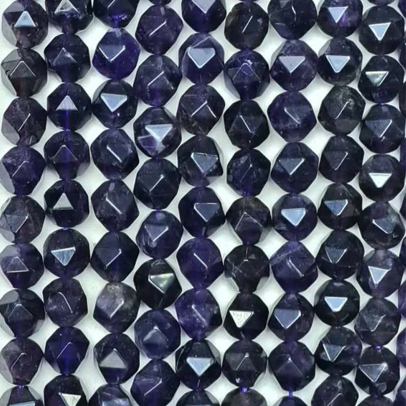 ریسه سنگ آمیتیست تراش استار کد 2558 — تصویر ۳