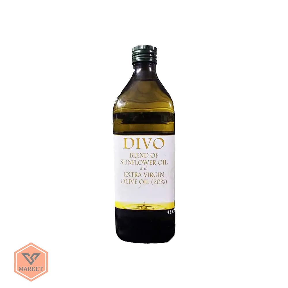 روغن ترکیبی آفتابگردان و زیتون فرابکر ( 20 %) دیوو حجم ۱ لیتر – DIVO Blend Oil