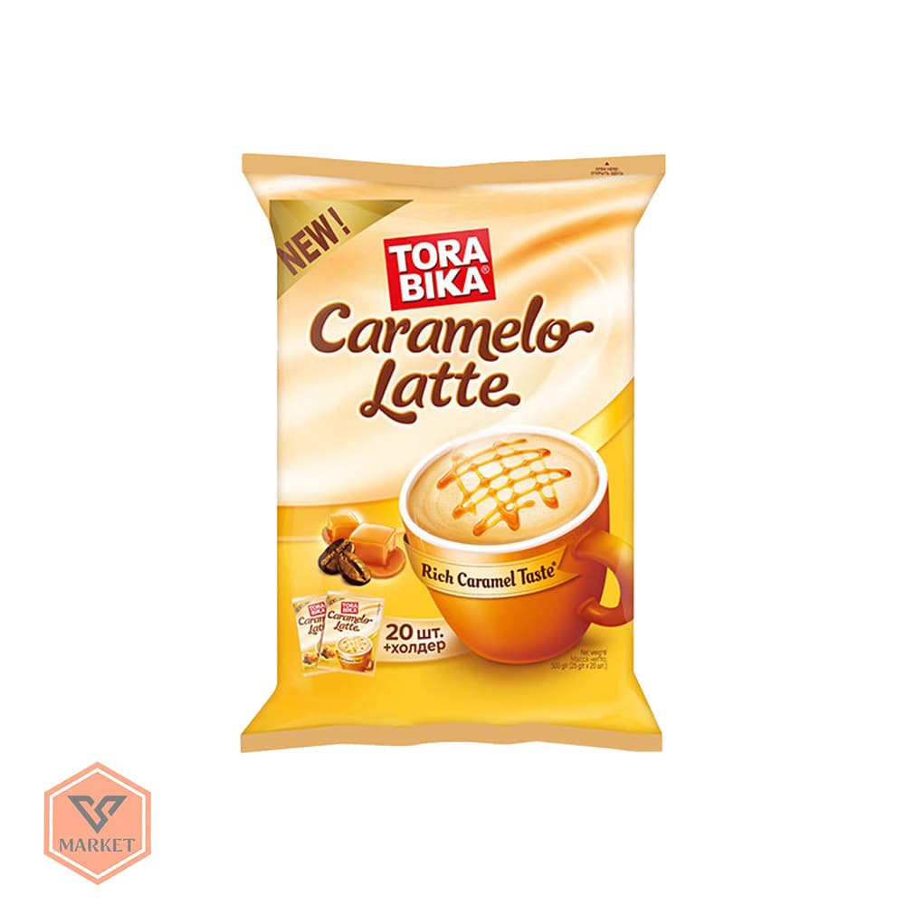 قهوه فوری لاته کاراملی تورابیکا (Torabika Caramelo Latte) – بسته 20 عددی