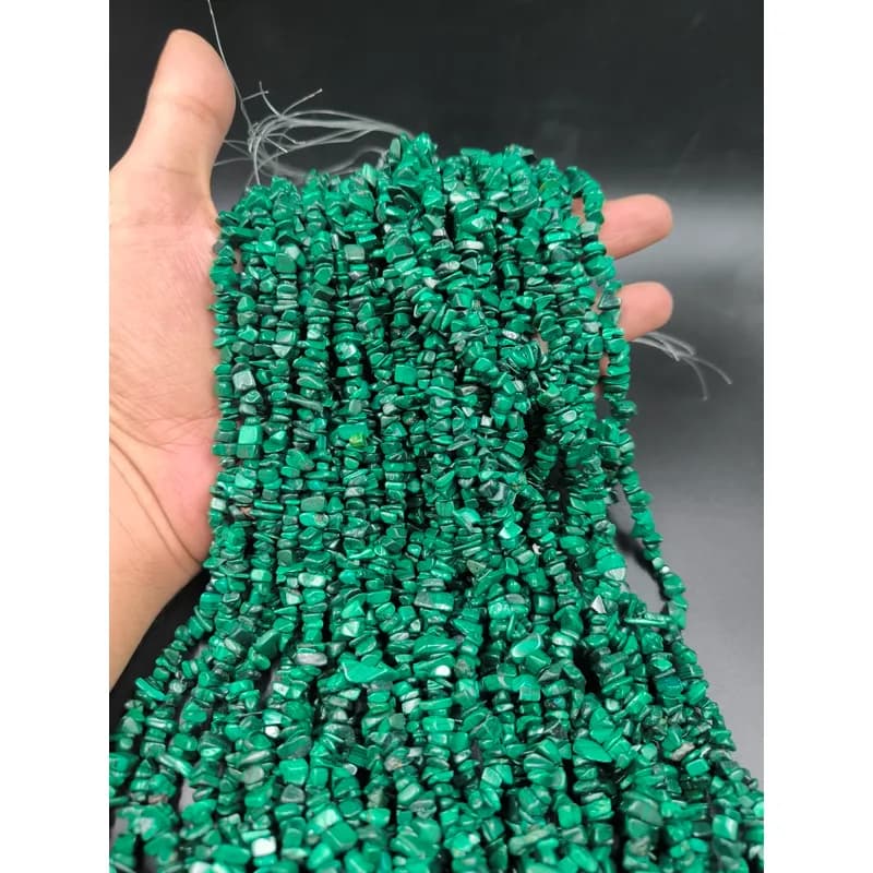 ریسه سنگ چیپسی مالاکیت طبیعی کد 4839 — تصویر ۴