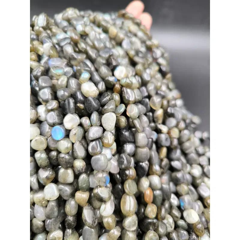 ریسه سنگ لابرادوریت تامبل سایز 8*10 میلیمتر کد 2302 — تصویر ۷
