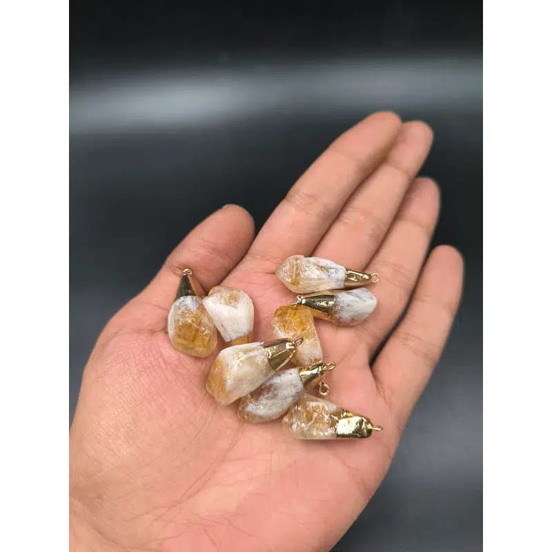 آویز سنگ سیترین کد 8661 — تصویر ۴
