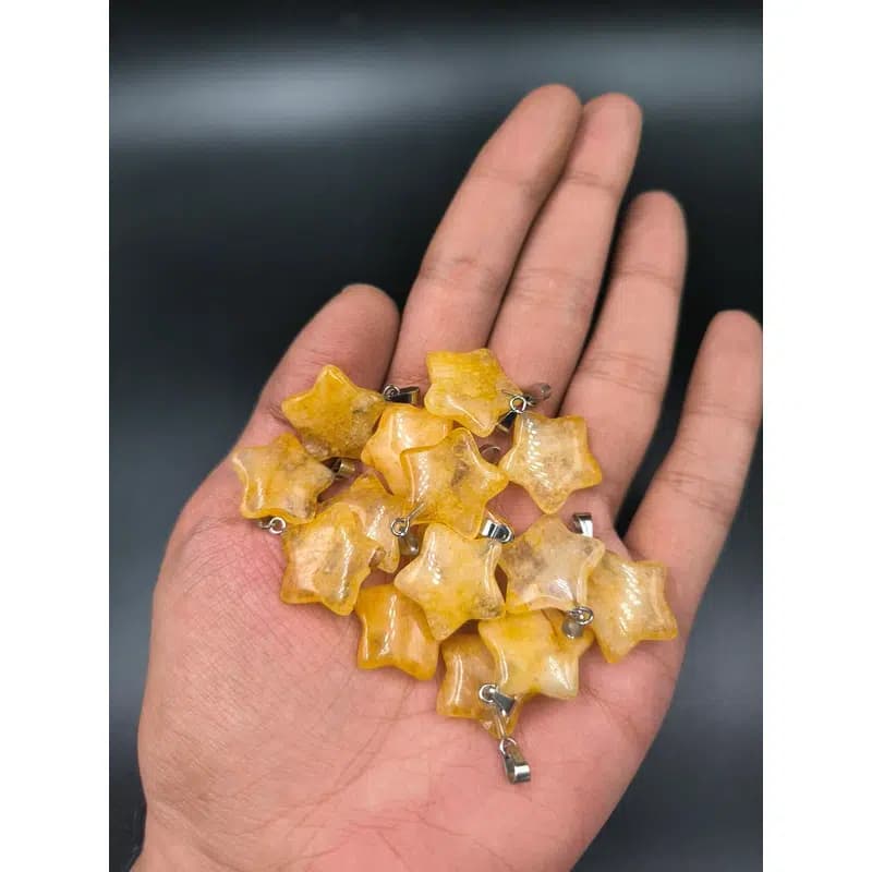 آویز سنگ سیترین کد 8629 — تصویر ۳