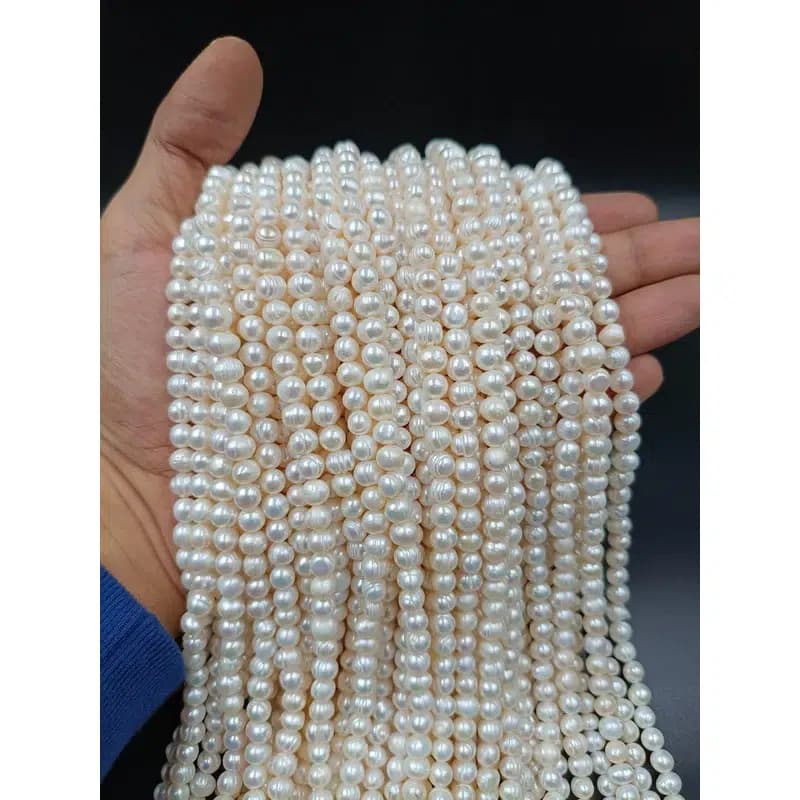 ریسه مروارید پرورشی سایز 6 میلیمتر کد 3286 — تصویر ۳
