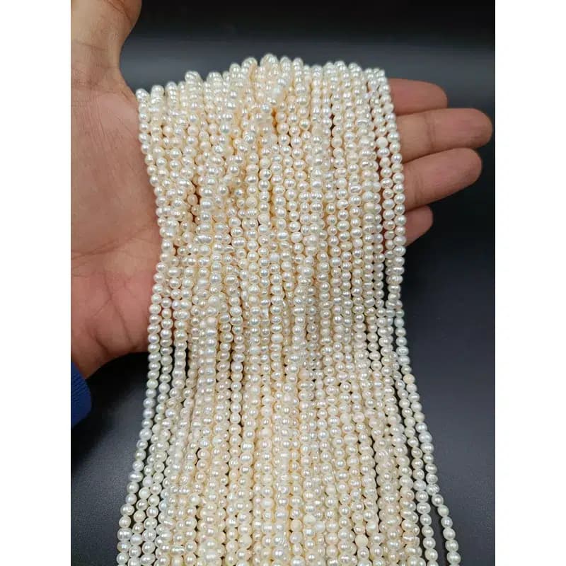 ریسه مروارید پرورشی سایز 3 میلیمتر کد 3282 — تصویر ۷