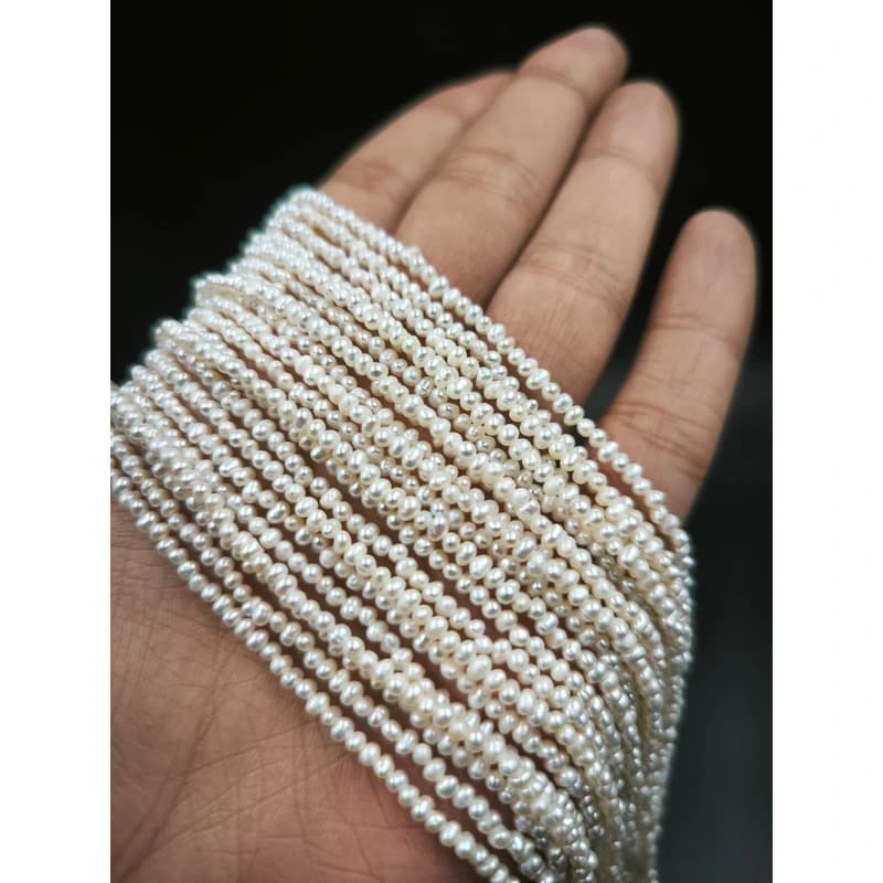 ریسه مروارید پرورشی سایز 2 میلیمتر کد 3281 — تصویر ۳