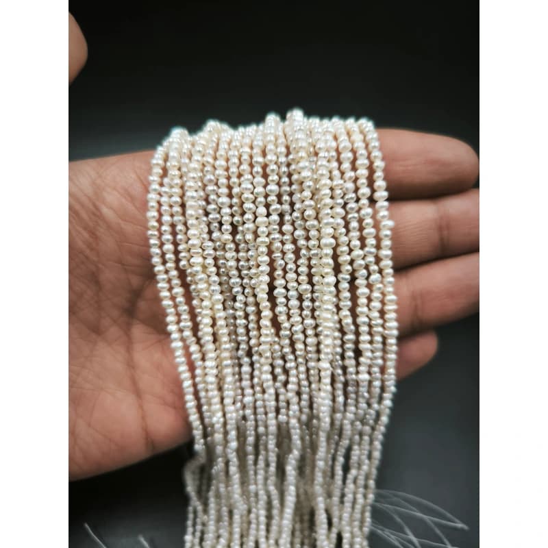 ریسه مروارید پرورشی سایز 2 میلیمتر کد 3281 — تصویر ۷