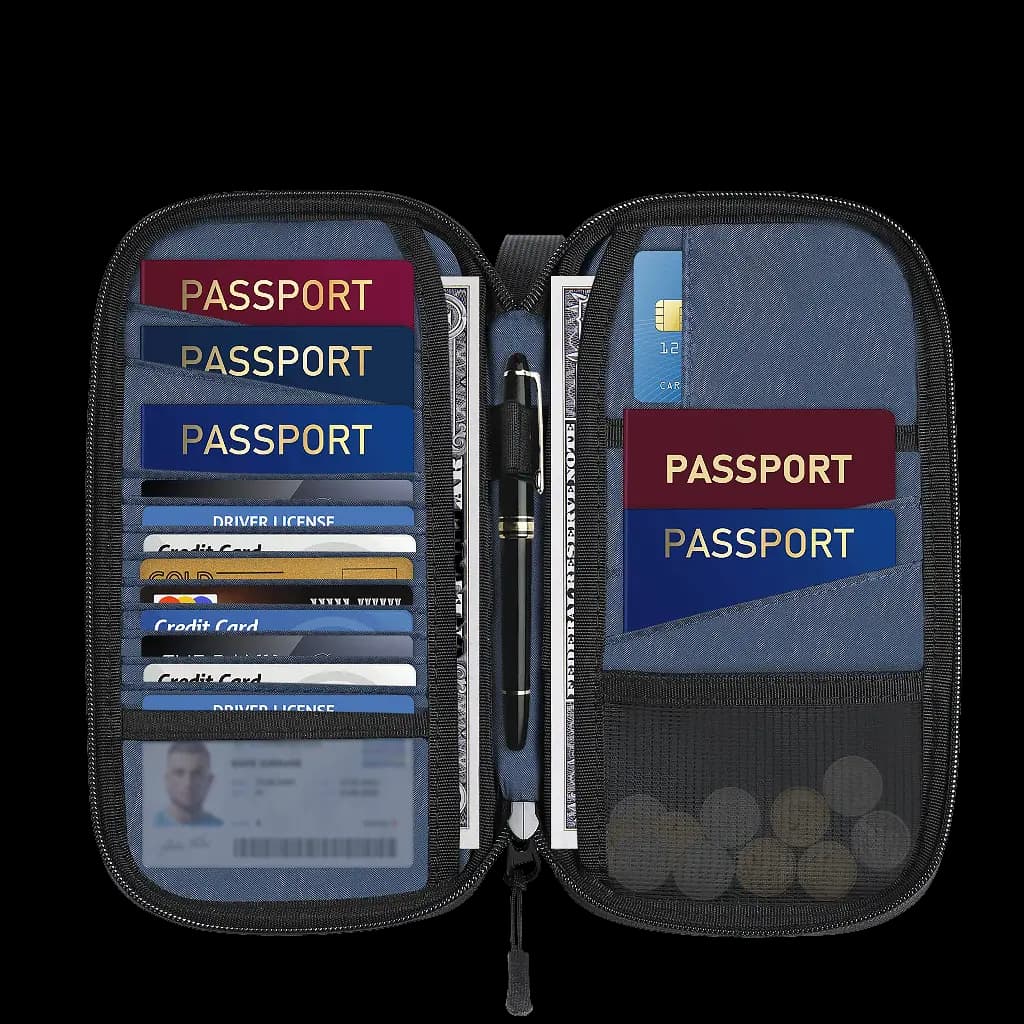 کیف پاسپورت و مدارک پرودو مدل Porodo Milano Smart Passport Holder RFID Blocking Protection – Black — تصویر ۱۲