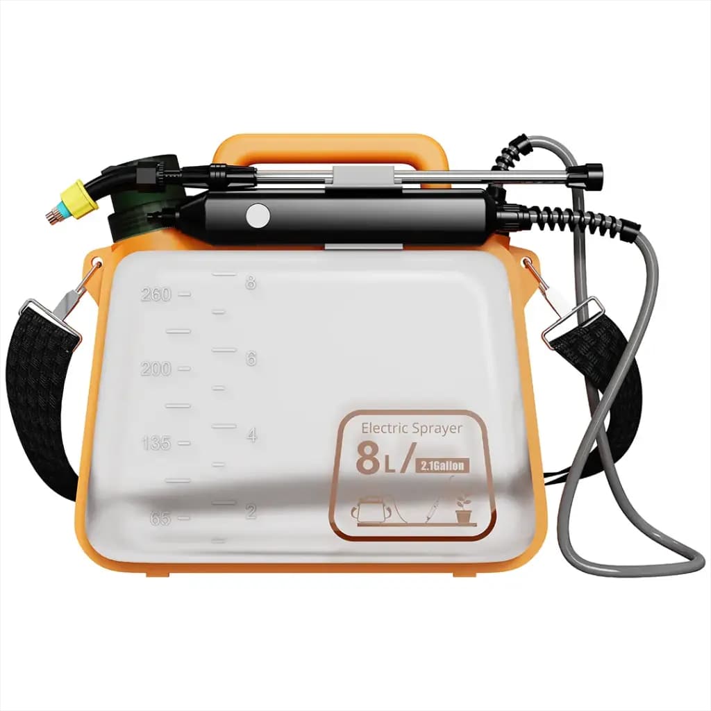 سمپاش و آبپاش شارژی ۸ لیتر پرودو مدل Porodo Lifestyle AquaSplash Electric Garden Sprayer with Dual Spray Modes – Orange — تصویر ۳
