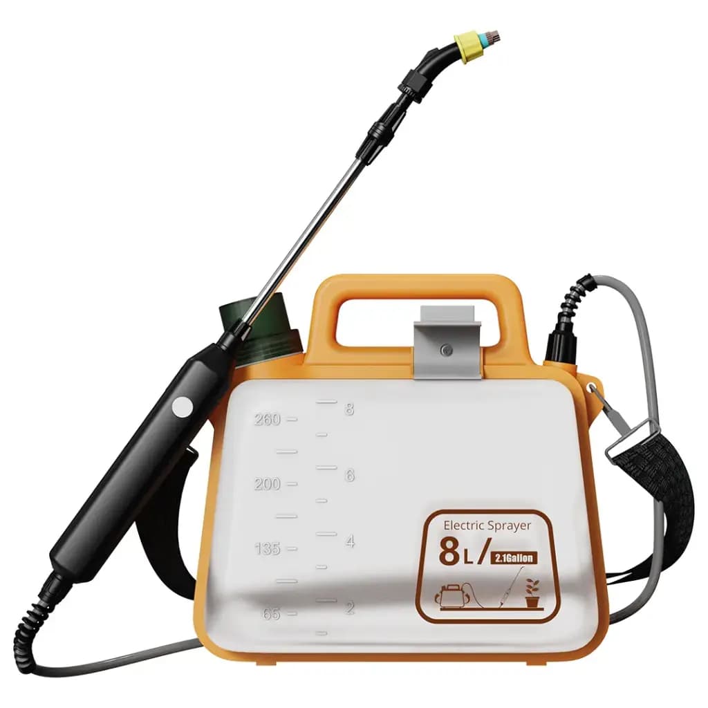 سمپاش و آبپاش شارژی ۸ لیتر پرودو مدل Porodo Lifestyle AquaSplash Electric Garden Sprayer with Dual Spray Modes – Orange — تصویر ۱۰