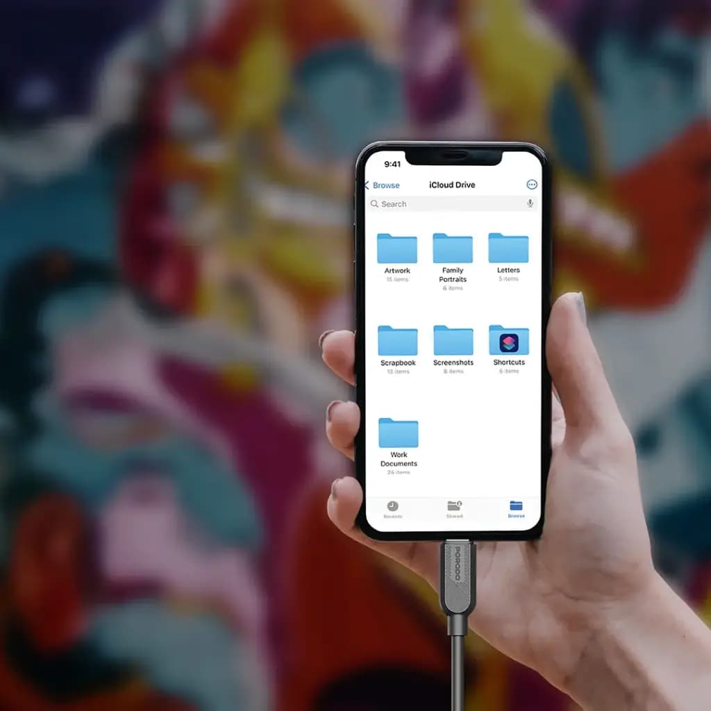 کابل تبدیل USB-A به Lightning سیلیکونی پرودو مدل Porodo Silicone USB-A to Lightning Cable — تصویر ۶