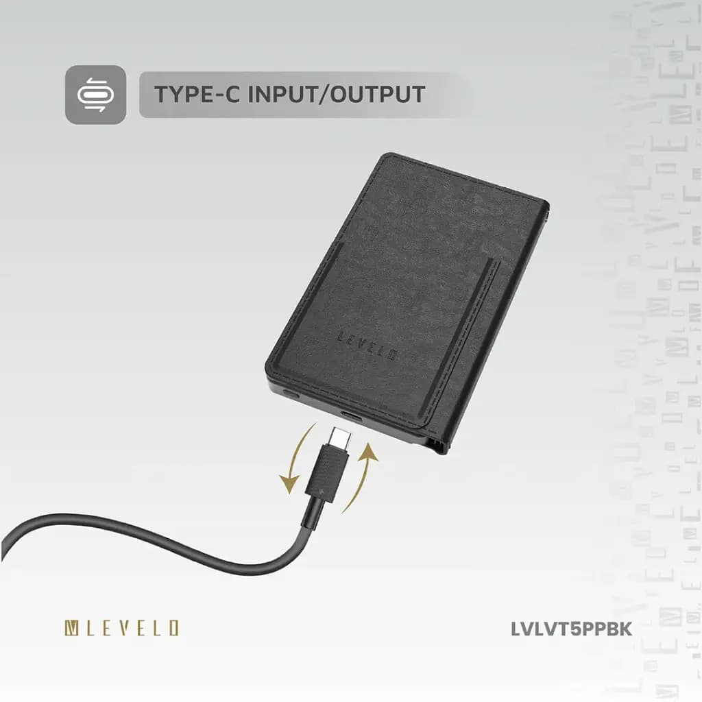 پاوربانک و کیف پول مغناطیسی لولو مدل Levelo Vermont Portable 3 in 1 Wallet Power Bank — تصویر ۸