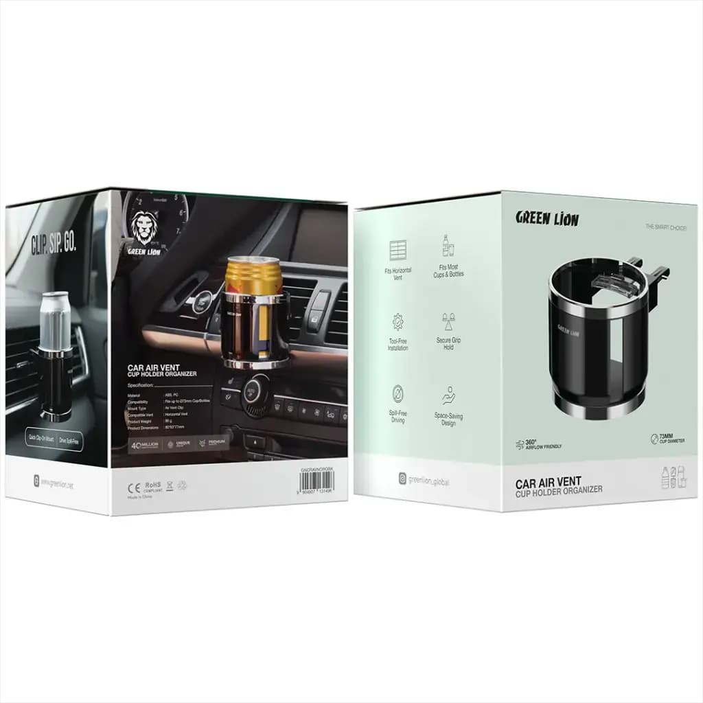 هولدر لیوان و جا لیوانی داشبوردی گرین لاین مدل Green Lion Car Air Vent Cup Holder Organizer — تصویر ۶