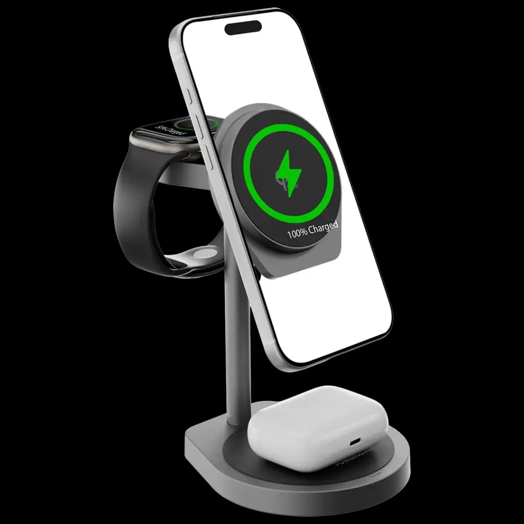 شارژر وایرلس ۳ کاره پاورولوژی مدل Eifel 3-in-1 Wireless Charger — تصویر ۶