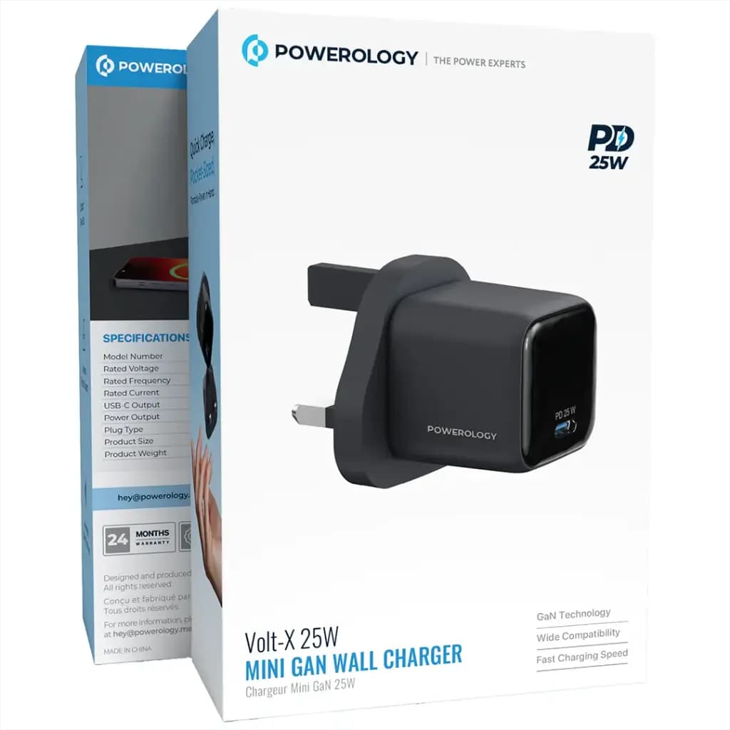 آداپتور شارژ پاورولوژی مدل Volt-X 25W Mini GaN Wall Charger — تصویر ۹