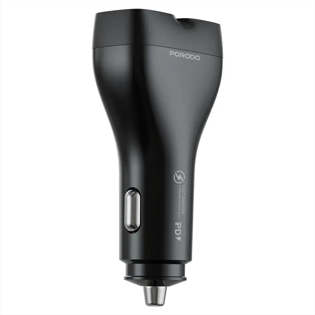 شارژر فندکی ۱۰۲ وات پرودو Dualpower مدل PDFWCH085L با کابل USB-C به لایتنینگ — تصویر ۱۲