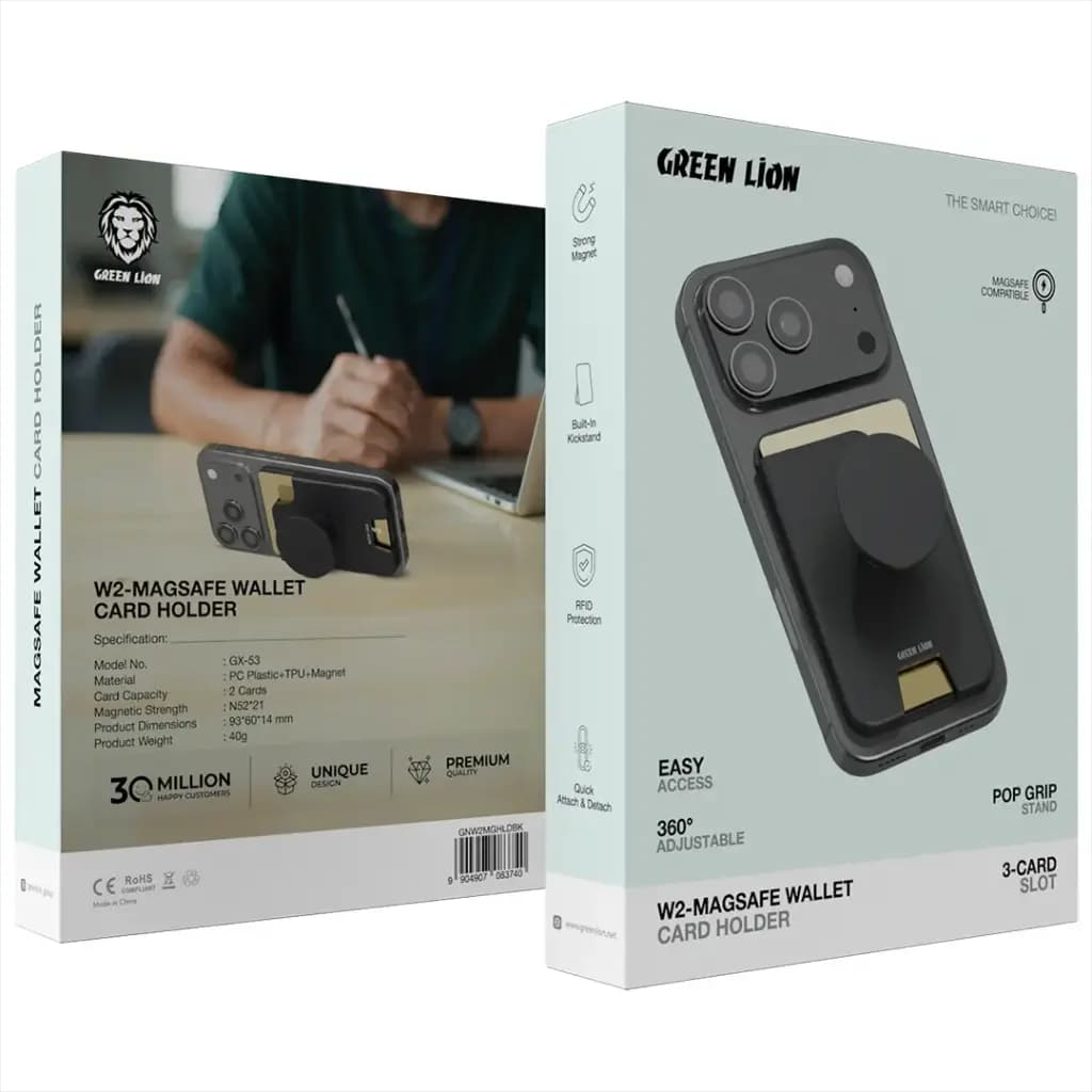 کیف کارت مگ‌سیف گرین لاین Green Lion W2-Magsafe Wallet Card Holder — تصویر ۱۲