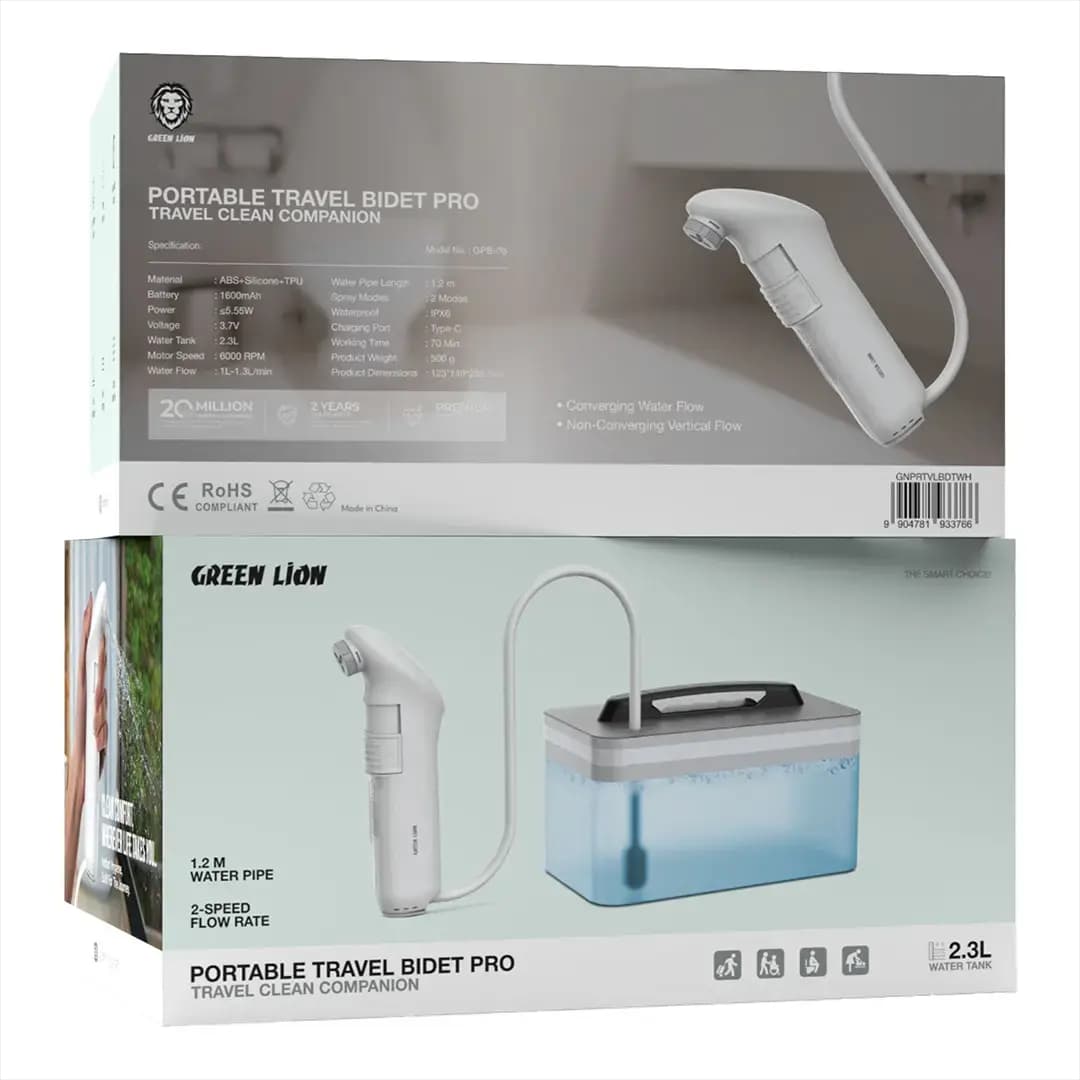 دوش و بیده سفری گرین لاین مدل Green Lion portable travel bidet pro — تصویر ۷