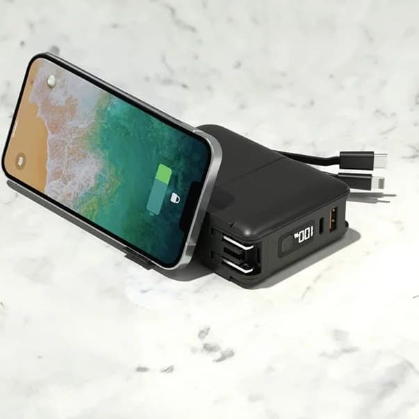 پاور بانک مسافرتی 10000 میلی آمپر گرین Green Travel PowerBank 10000mAh/Adapter/Holder — تصویر ۳