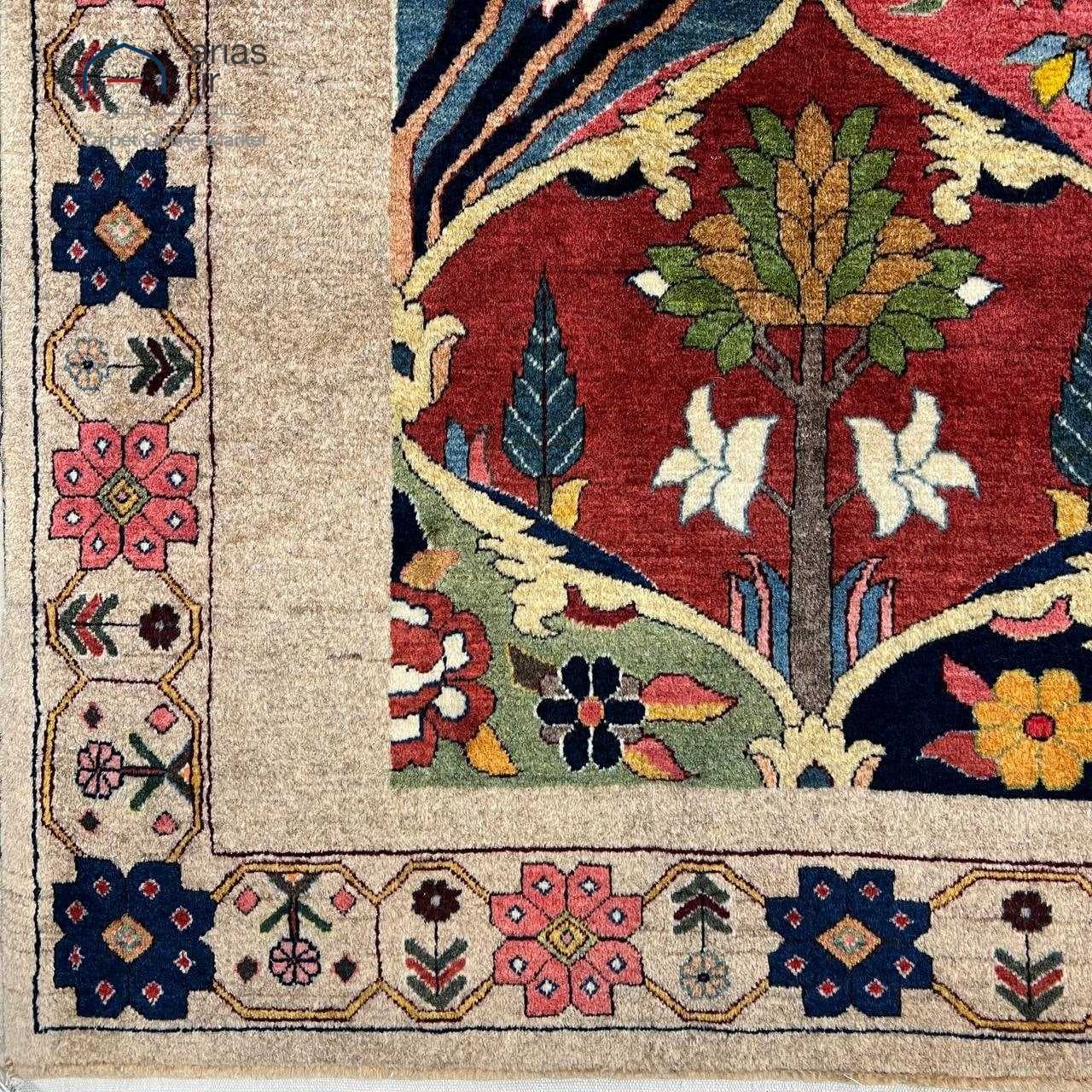 فرش دستباف 4 متری بختیاری زمینه کرم کد D14153A — تصویر ۴