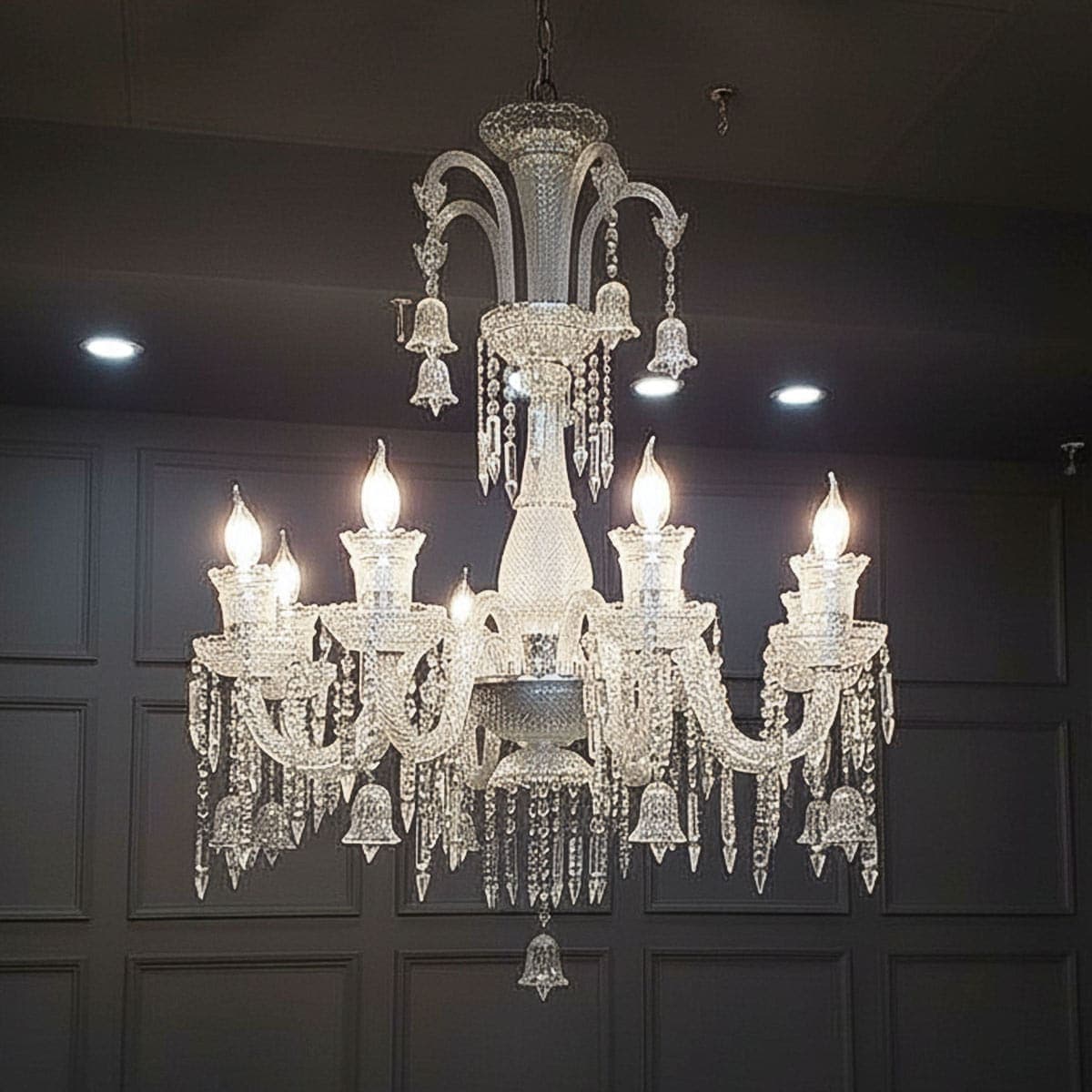 لوستر باکارات نئوکلاسیک کریستالی وارداتی L1574-6 | لوسترسازان