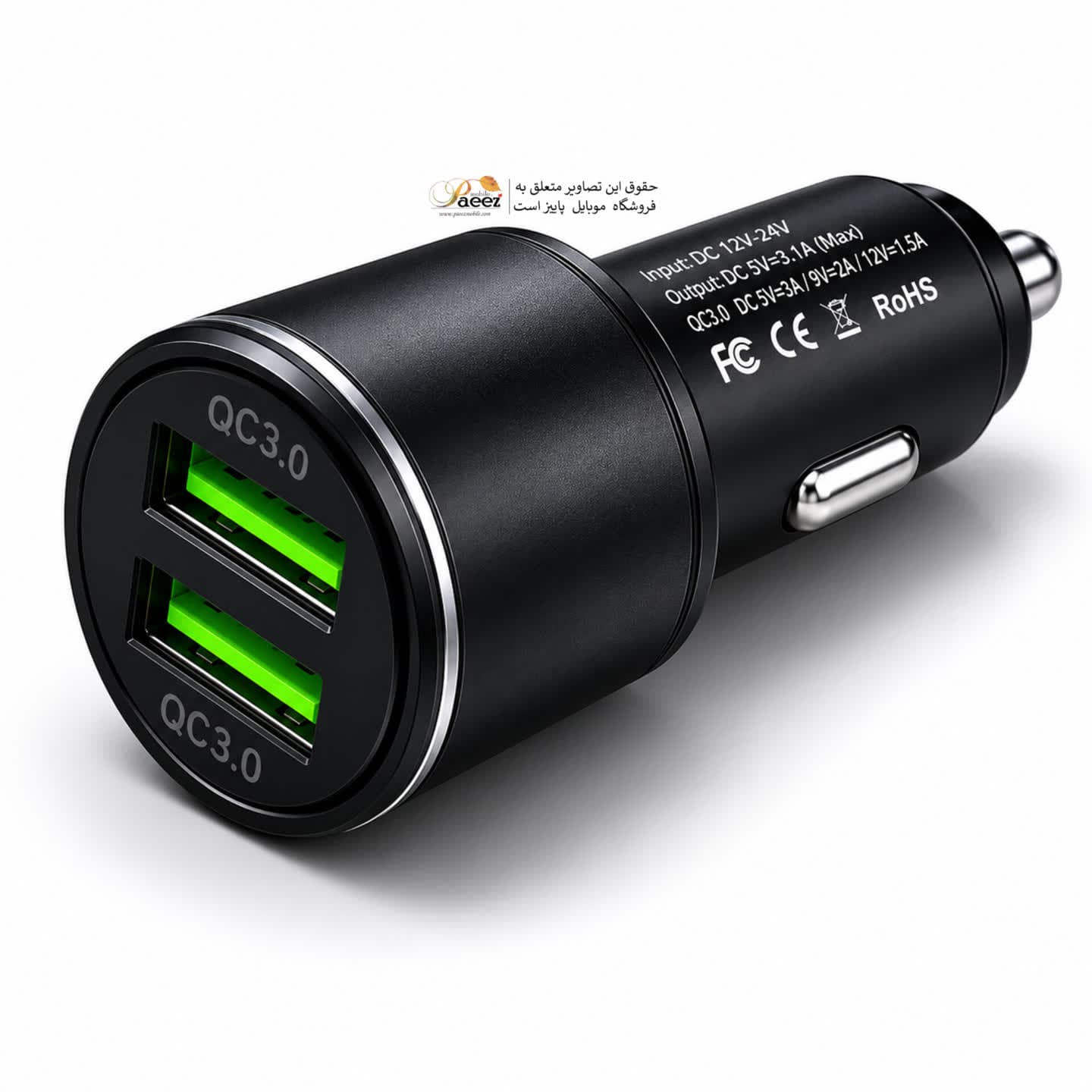 شارژر فندکی MOALLEM QC3.0 دو پورت | فست شارژ اصلی خودرو — تصویر ۱۰