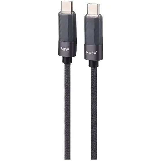 کابل دو سر تایپ سی فست شارژ 60 وات هیسکا LX-821CC طول 1 متر(اصل) — تصویر ۶