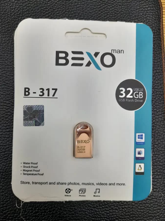 فلش مموری بکسو مدل B-317 ظرفیت 32 گیگابایت با گارانتی آواتک — تصویر ۵