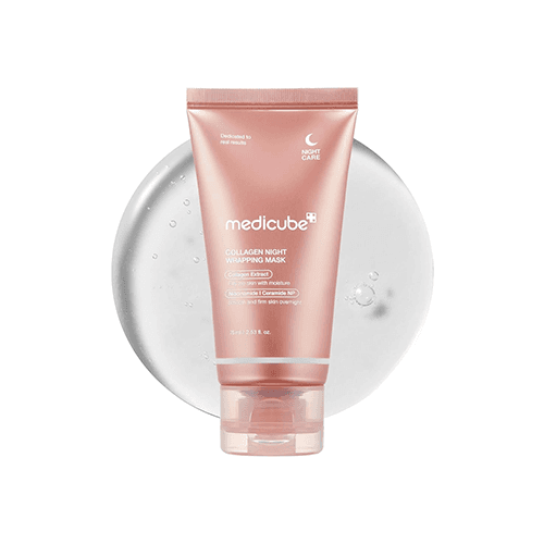 ماسک شب آبرسان قوی و لیفت کننده پوست خشک حاوی collagen مدی کیوب 75 میلی لیتر