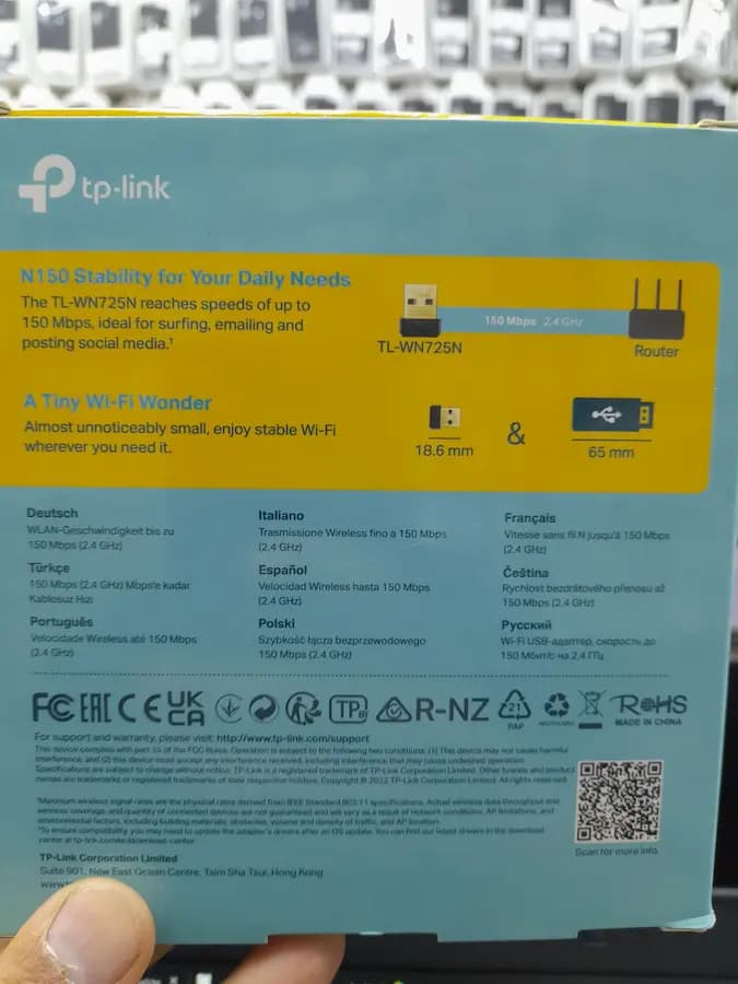 کارت شبکه USB و بی سیم TP-LINK مدل TL-WN725N — تصویر ۵
