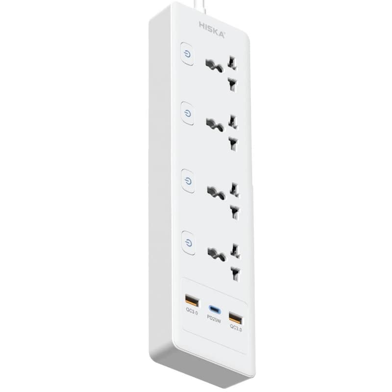 چندراهی برق هیسکا مدل CH-5518EU با ۴ خروجی و طول کابل ۲ متر — تصویر ۱۰