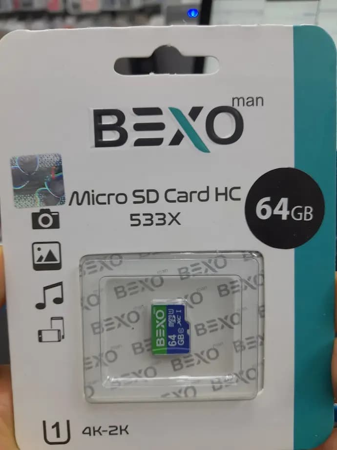 کارت حافظه 64 گیگ Bexo کلاس ۱۰ (C10 U1) سرعت ۸۰ مگابایت بر ثانیه ۵۳۳X — تصویر ۶