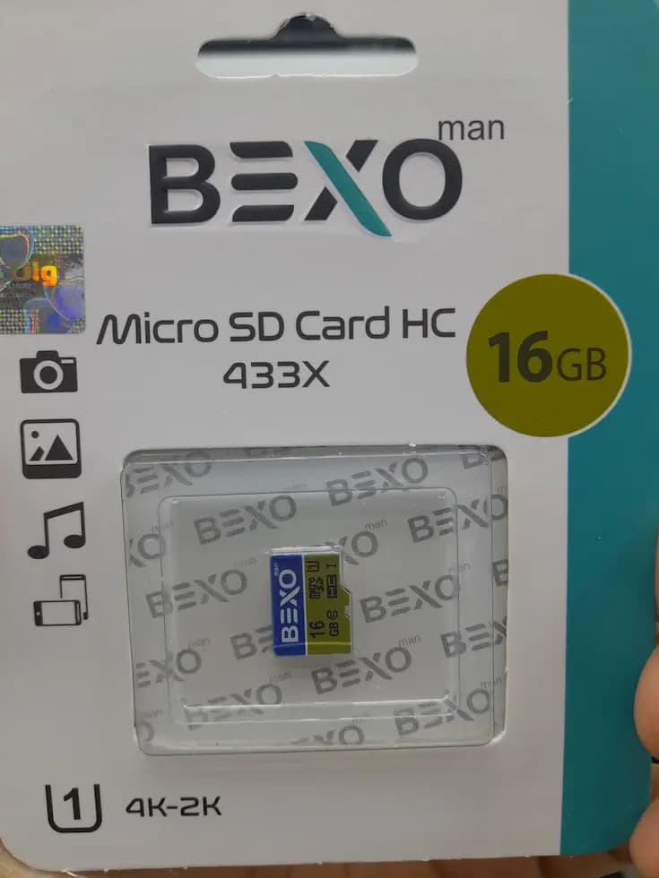 کارت حافظه 16 گیگ Bexo کلاس ۱۰ (C10 U1) سرعت 65 مگابایت بر ثانیه 433X