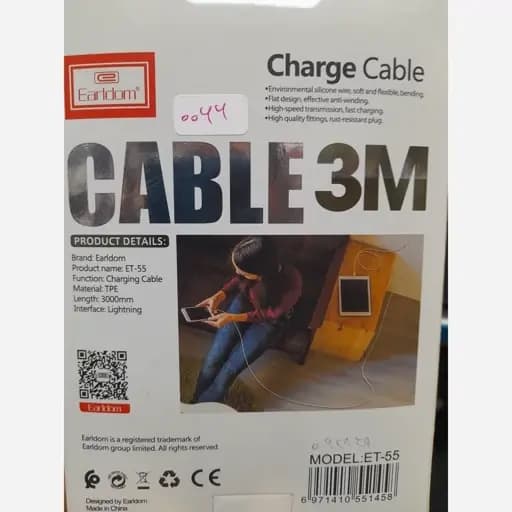 کابل شارژ سه متری آیفونی ارلدام مدل ET55 — تصویر ۴