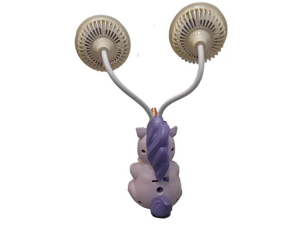 پنکه رومیزی مدادتراش جا مدادی اسب تک شاخ desk fan مدل k49 — تصویر ۴