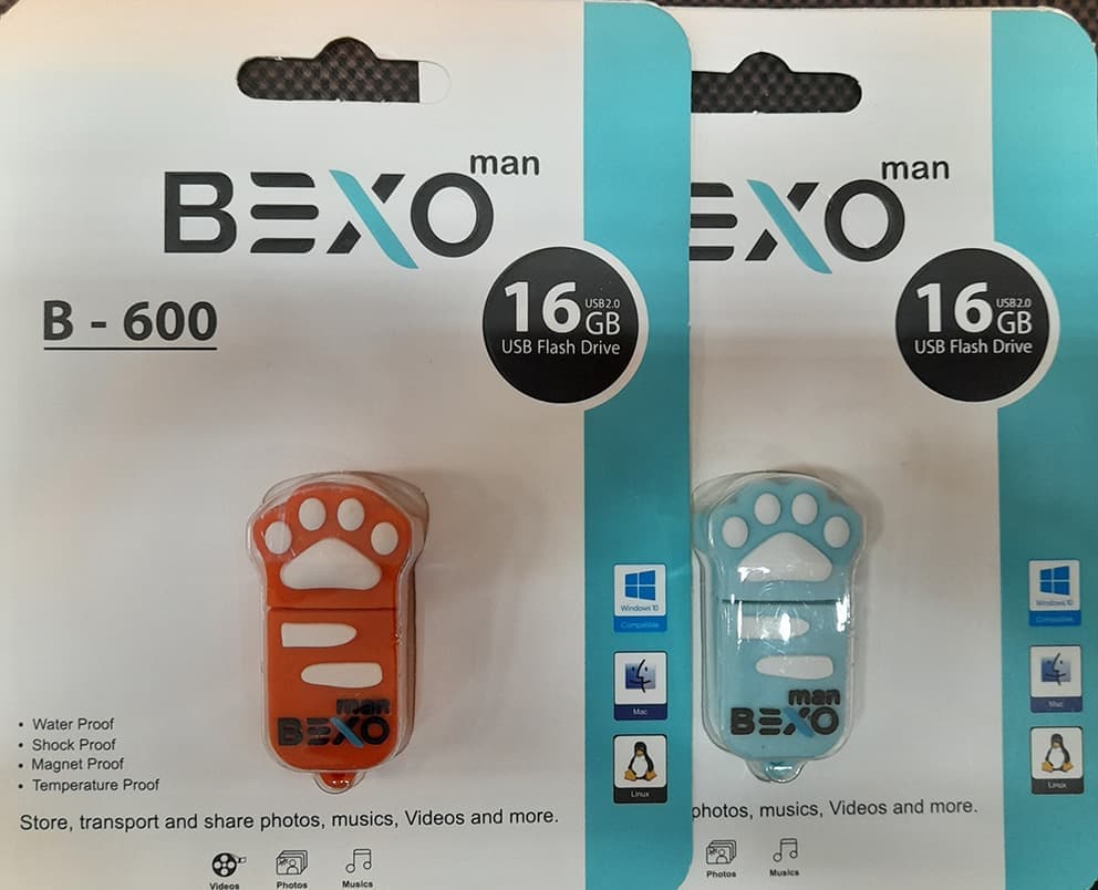 فلش مموری بکسو مدل B-600 ظرفیت 32 گیگابایت USB 2.0 طرحدار بدنه سیلیکونی — تصویر ۳