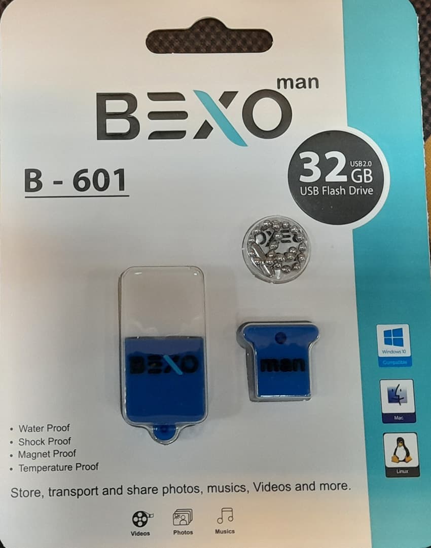 فلش مموری بکسو مدل B-600 ظرفیت 32 گیگابایت USB 2.0 طرحدار بدنه سیلیکونی — تصویر ۴