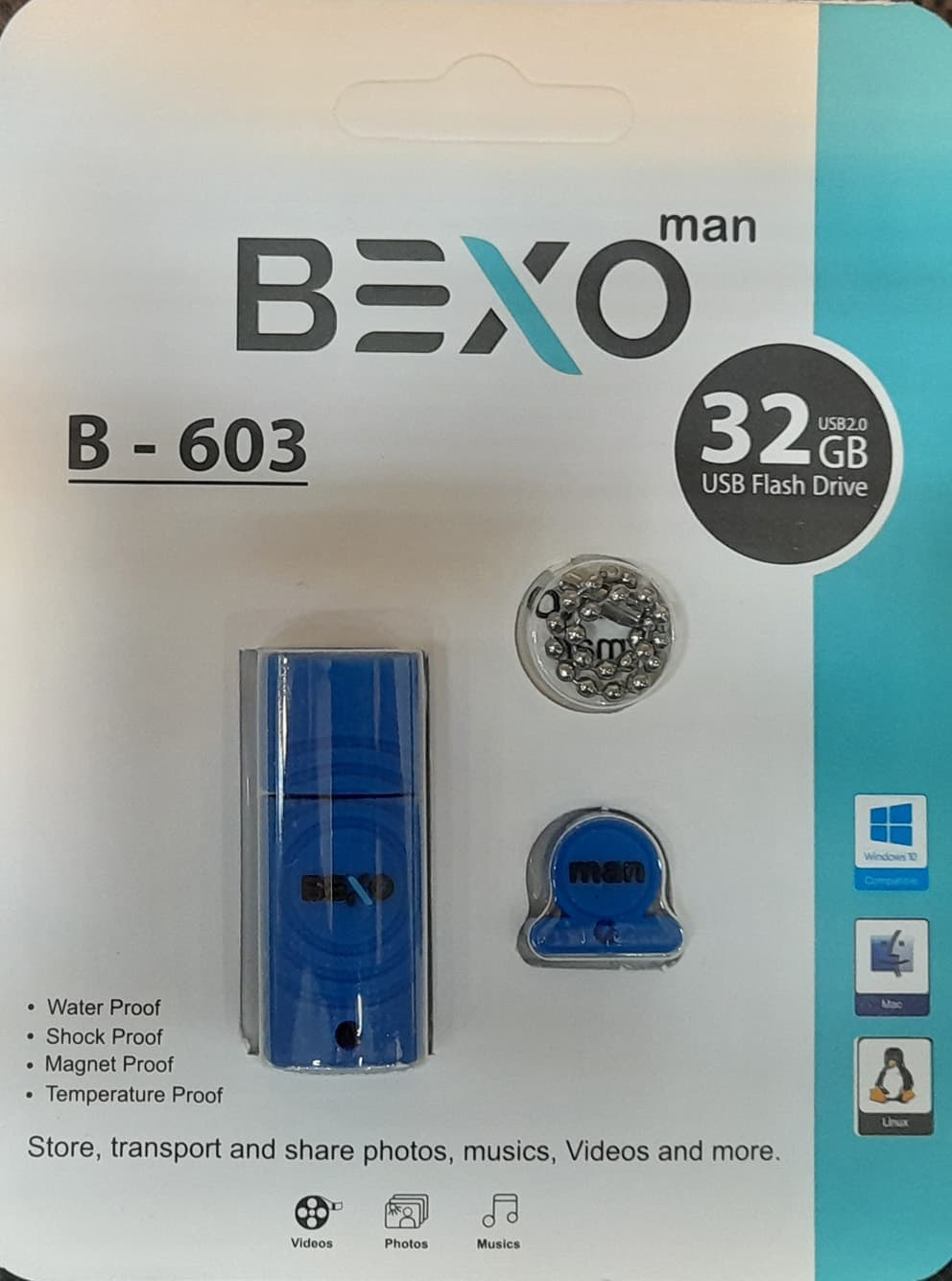 فلش مموری بکسو مدل B-600 ظرفیت 32 گیگابایت USB 2.0 طرحدار بدنه سیلیکونی — تصویر ۸