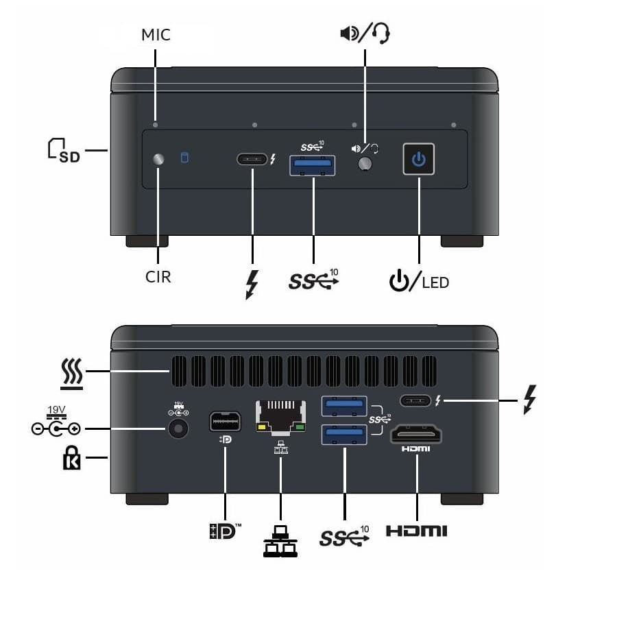 کامپیوتر کوچک اینتل NUC11PAHi7 (16-512) — تصویر ۵