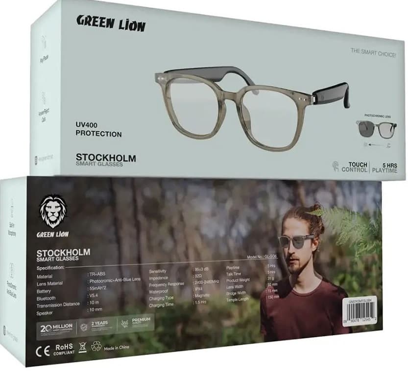 عینک فتوکرومیک هوشمند گرین لاین Green Lion Stockholm Smart Glasses — تصویر ۴
